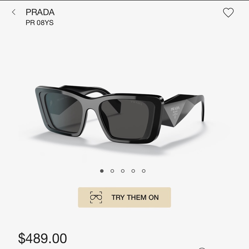 Prada Womens Sunglasses PR 08YS in Black w/ Dark Grey lenses. Perfect condition!